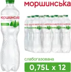 Упаковка мінеральної природної слабогазованої води Моршинська 0.75 л x 12 пляшок (4820017000673_4820017000550)