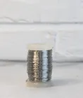 Дріт для плетіння бісером флористичний 0,3мм в котушці 100 м Срібло