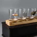 Набір стопок VSKLO 6 шт ручна робота (мікс) на підставці у подарунковій упаковці 50 мл