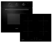 Духова шафа INTERLINE OFG 383 MRG BA AirFry + Варильна поверхня індукційна Interline VIK 860 SIB BG (комплект)