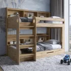 Дитяче ліжко горище двоярусне двоповерхове для двох дітей в спальню Майнкрафт з ящиком двомісне дво етажне 2х ярусне ліжко 190 на 90 см дуб аппалачі