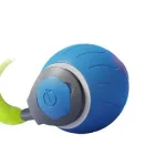 Інтерактивна іграшка для кота, разумний м'ячик, синій + мотузка-дражнилка (10448)