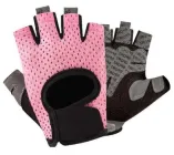 Рукавички для фітнесу (велосипеда та важкої атлетики) SPORT GEAR "M" чорні з рожевим