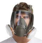 Повнолицьова маска респіратор 17в1 з фільтрами захист від пилу, фарби, формальдегіду + Чехол