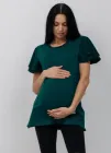 Футболка "Тетянка" для вагітних та годуючих з секретом для годування, рукави-крилки Смарагдовий 5603 L/XL