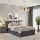 Ліжко двоспальне MebelStar Адель з ящиками 140x200 см Антрацит (MBS-1422)