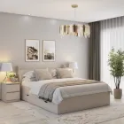 Ліжко двоспальне MebelStar Адель з ящиками 160x200 см Кашемір (MBS-1427)