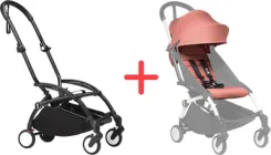 Набір Stokke YOYO Шасі Black + Комплект текстилю Ginger (646406.02)