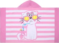 Рушник бавовняний Lovely Svi дитячий пляжний для ванної басейну 76х127 см Рожевий Котик (140823)