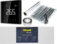 Тепла підлога з регулятором 4HEAT AlumKit Sensor 1.5 м² алюмінієвий мат під ламінат (4HT AKSE.15)