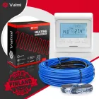 Електрична тепла підлога Valmi 2,5 м²-3м² /500Вт (25м) тонкий гріючий кабель під плитку 20 Вт/м з програмованим терморегулятором Е51