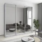 Шафа-купе тридверна MebelStar Комбо AL 3 Дзеркала 240x60x240 см Бетон (MBS-2226)