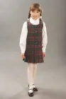 Сарафан для дівчинки Велма модель 006 зелений в клітинку 128 см (0061-01041013)