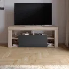 Тумба під телевізор із 4 полицями М-ЗОН Джеко 140 Сонома/Антрацит (MZN-031036)