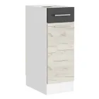 Кухонний модуль нижній з шухлядою Еверест Еко 300 дуб крафт білий/графіт/білий (без стільниці) 30х46х82 см (TQP-071031)