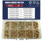 Латунні Гайки M3мм Вплавлювані з Накаткою Набір 500 шт Для 3D Друку Spec (SP-0677503)