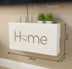 Настінна коробка для роутера Wi-Fi Полиця 40*20,5*9,5 см Біла HOME