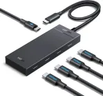 USB-хаб Ugreen CM806 USB-C to 4xUSB-C 3.2 Gen2 10Gbps with PD Power Port Black (UGR-55334)
