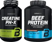 Набір Креатин Biotech Creatine pH-X 210 капсул (5999076234226) + Протеїн Biotech Beef Protein 1816 г Шоколад - Кокос (5999076223817)