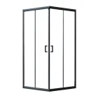 Душова кабіна чорна Britc Orion 90x90 см без піддону (скло 6 мм)