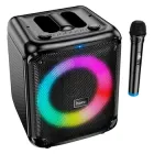 Акустика-караоке HOCO DS59 Frequency portable BT speaker, BT5.0, TF, USB, AUX, 40W, 3600mAh, 4h, 1mic, black