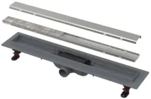 Трап для душу горизонтальний ALCAPLAST 550 мм з порогами для двосторонньої решітки APZ19-550