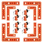 Монтажний куточок меблевий для з'єднання деталей під кутом 90°, у наборі 50 х 80 мм та 100 х 100 мм по 4 шт.