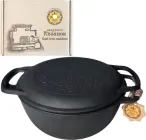 Каструля Maysternya чавунна з кришкою-сковородою 4 л (V4CP)