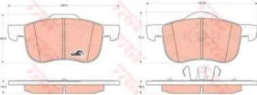 Дискові гальмівні колодки TRW (GDB1388)