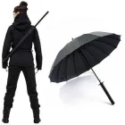 Парасолька-тростина Катана на 16 спиць Меч Самурая Чорний