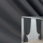 Комплект готових штор VR-Textil Блекаут Bagema Rvs № 1241ш Темно-сірий 150х270 см 2 шт (33-0070)