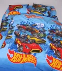 Комплект постільної білизни підлітковий Бязь Машинки Hot Wheels 143х210 см