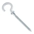 Гак-шуруп, C-подібний з упором, пластик білий 4,4x84 уп 5 шт snapt