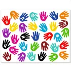 Банер (ПВХ-банер) Долоньки- Букви. Розмір 85 * 65см