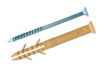 Дюбель цвях apro швидкого монтажу з потайною головкою розмір 6х80 мм упаковка 100 штук для прихованого монтажу до твердої поверхні