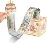 Бокс подарунковий для грошей (альтернатива подарунковому конверту) рожевий