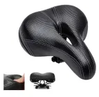 Сідло для велосипеда на пружинах м'яке амортизуюче Чорне 260*210 мм