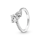 Срібна каблучка No Brand Два серця 191198C01 52