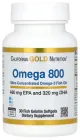 Omega-800(Омега 800), ультраконцентрований риб’ячий жир із омега-3, у формі тригліцеридів kd-pur, 30 капсул,California Gold Nutrition
