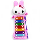 Ксилофон дитячий Зайчик, 7 тонів, паличка (мікс кольорів) MIC 8860AB