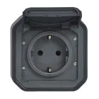 Розетка 2К+З з гвинтовими клемами накладний 069783L Legrand Plexo New колір антрацит