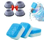 Таблетки для чищення пральної машини 12 шт + Подарунок Антивібраційні підставки 4шт