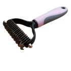 Колтунорез для видалення підшерстка вовни для собак і котів двостороння