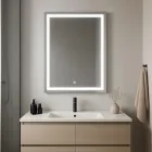 Дзеркало SENAM прямокутне вертикальне 800х600 мм фронтальне підсвічування з сенсорною кнопкою