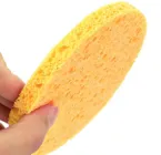 Губка для вмивання спонж із целюлози для очищення обличчя розмір 7,8 см колір жовтий