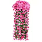 Штучні квіти для декору петунії виготовлені з бавовни стійкі до зносу та перепадів температур рожеві