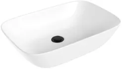 Раковина Helmken 45450000 50.5 см біла + донний клапан Click-Clack чорний матовий