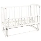 Ліжечко дитяче маятник з відкидним бортиком TOYS "Спимо" Біле