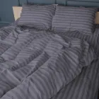 Комплект постільної білизни MirSon Євро 200 x 220 17-0601 Stripe Gray Бязь (2200008049096)