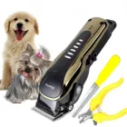 Машинка тример для стрижки собак і котів грумінгу кішок усіх порід тварин з густою жорсткою шерстю безпечна акумуляторна безшумна бездротова тиха з регулюванням довжини шерсті комплектом із 4 насадок для догляду за домашніми улюбленцями (D-2019091056)